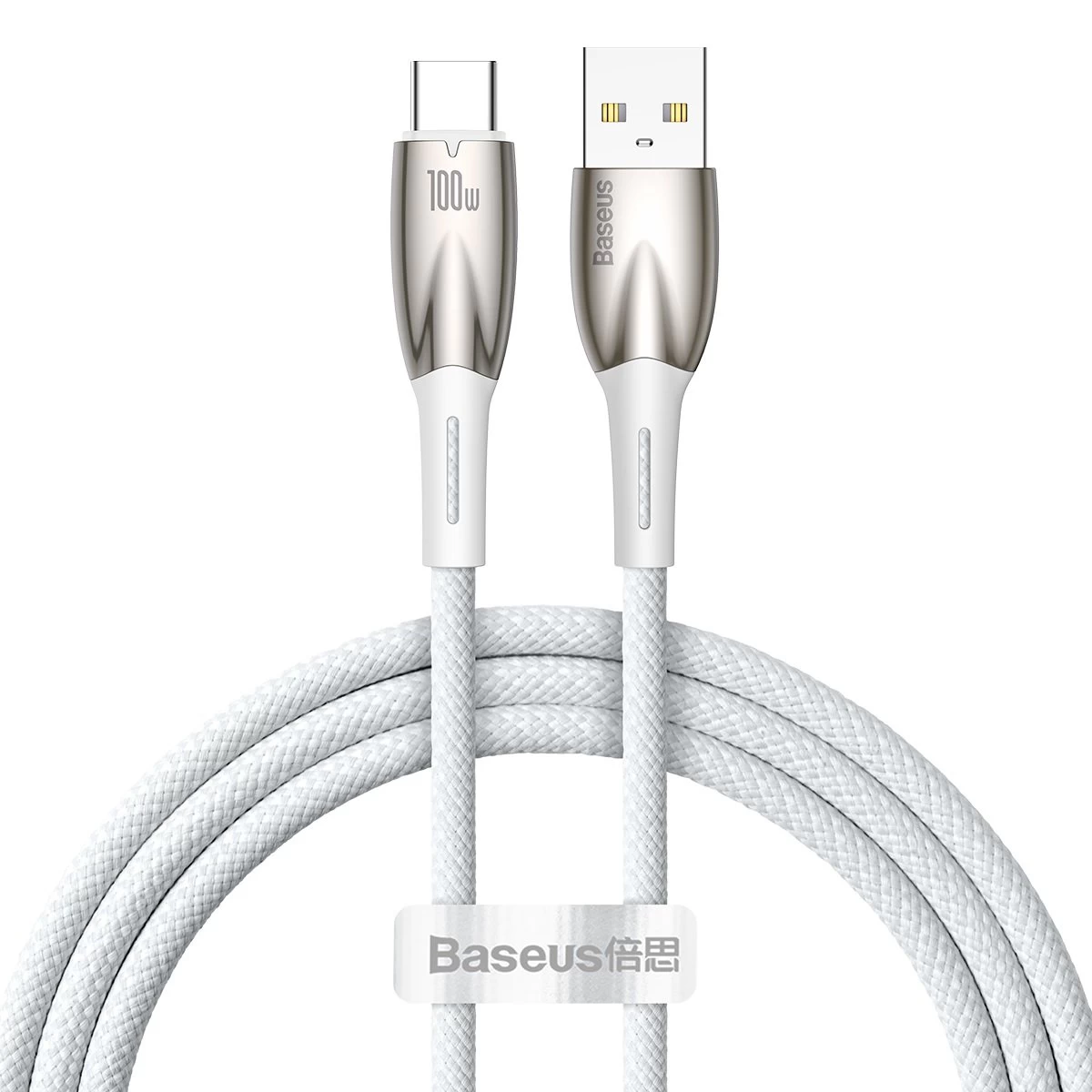 Glimmer Usb-a - Usb-c Greitojo įkrovimo Kabelis 1 M - Baltas
