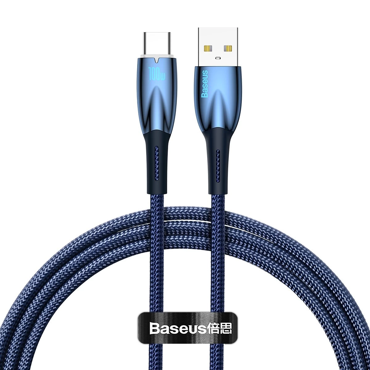Glimmer Usb-a - Usb-c Greitojo įkrovimo Kabelis 1 M - Mėlynas
