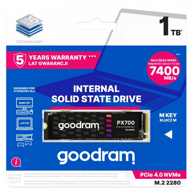 Goodram Ssd Px700 1 Tb (m.2 2280″ /1tb )