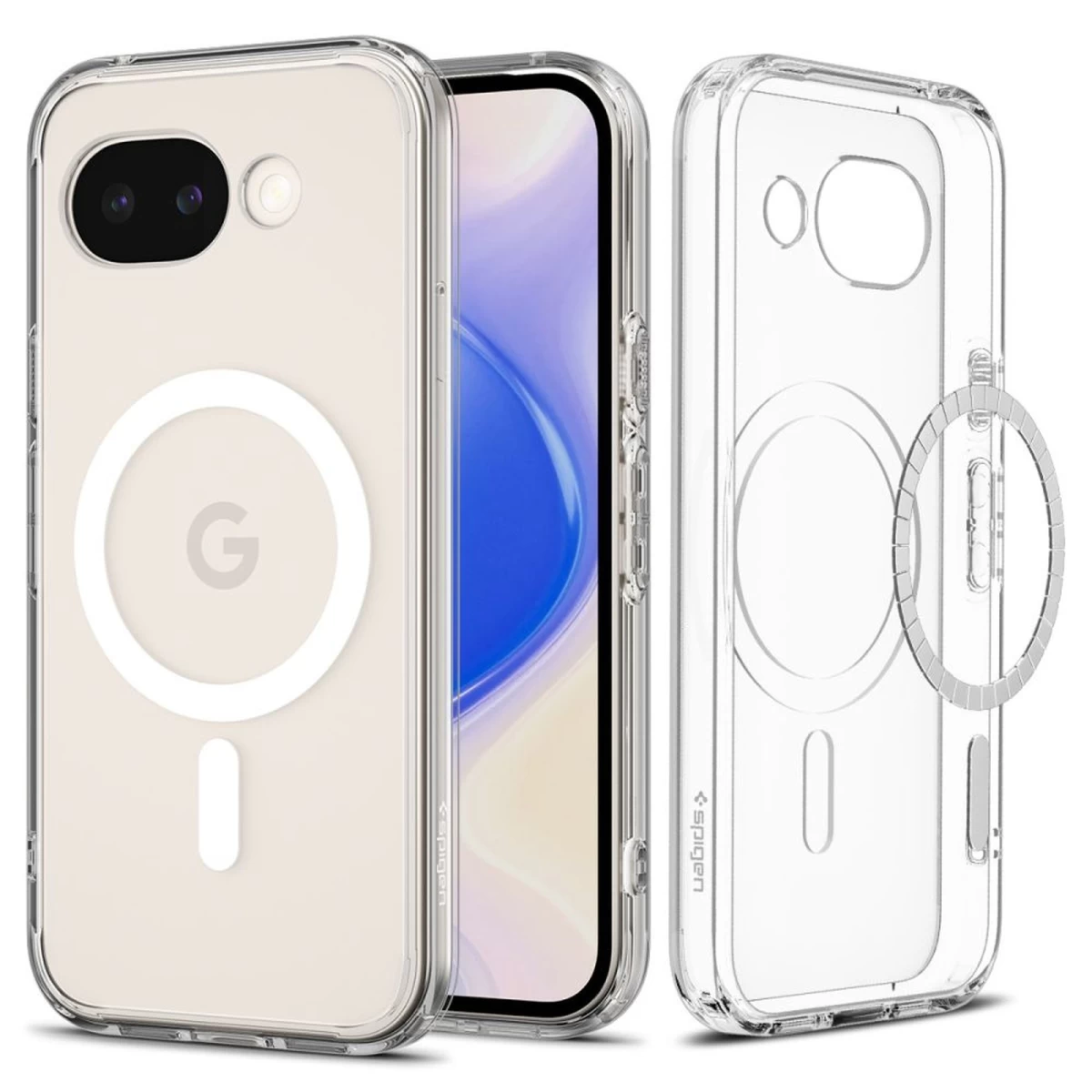 google Pixel 10a Ultra Hybrid Magsafe Dėklas - Skaidrus, Baltas