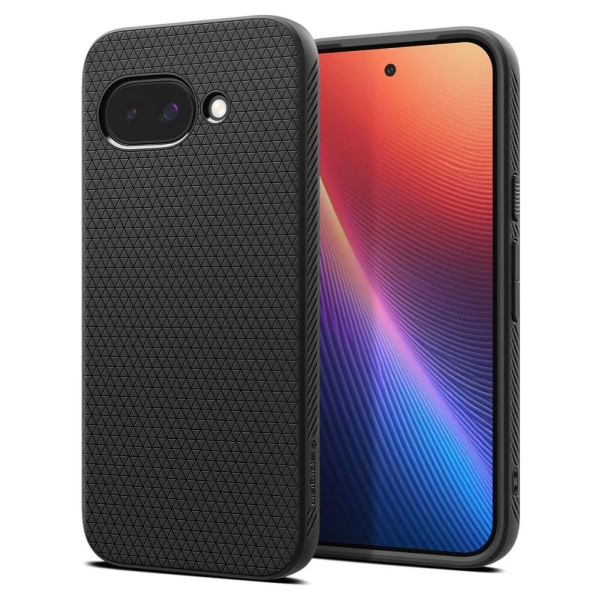 google Pixel 9a Liquid Air Dėklas - Matinės Juodos Spalvos
