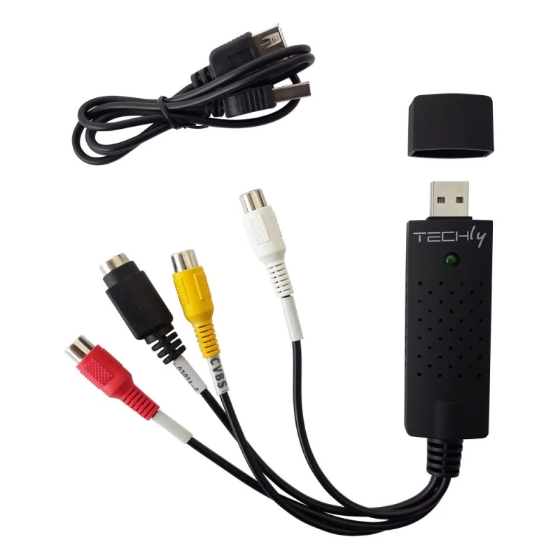 Grabber Techly I-usb-video-700ty Usb - 1x S-video + 3x Rca