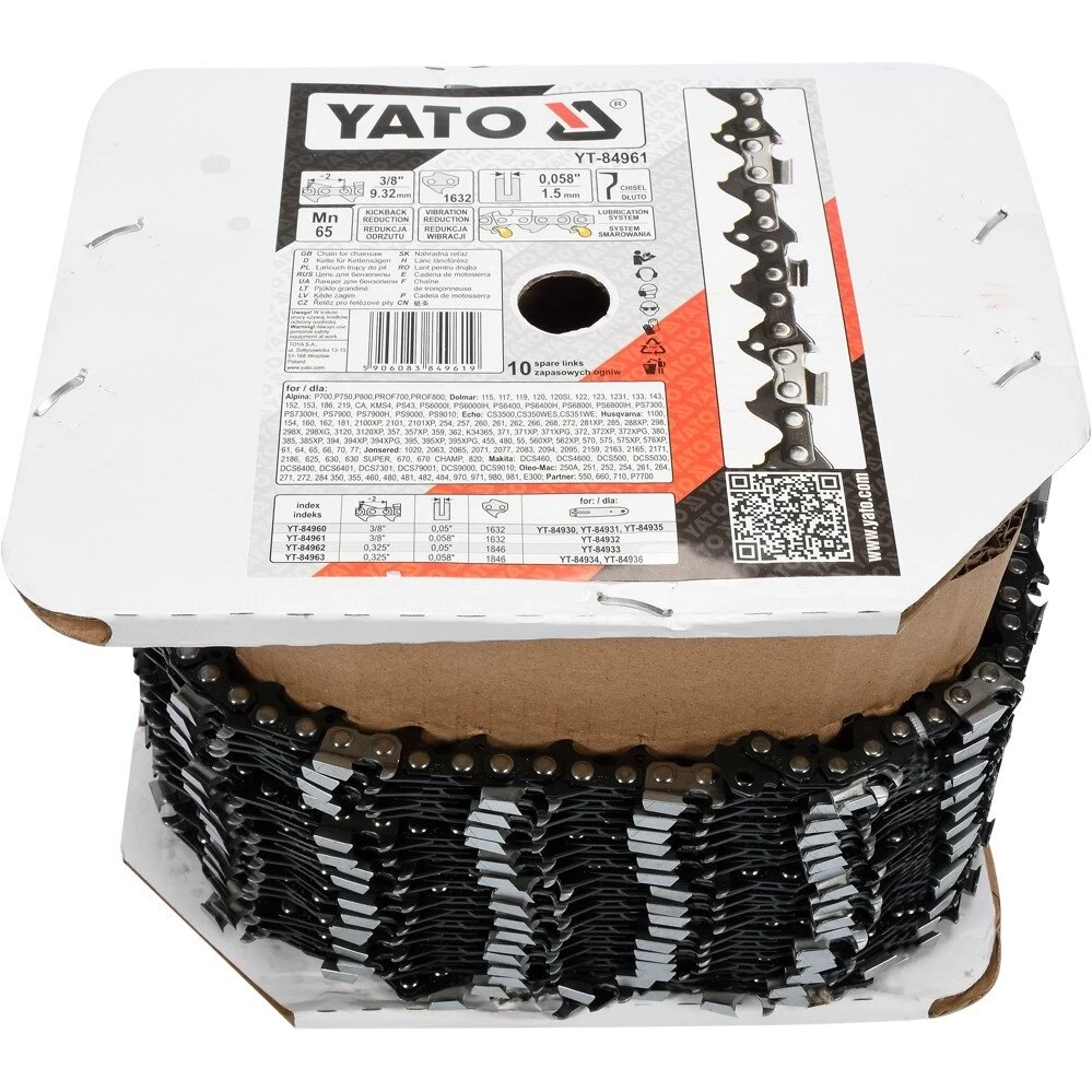 Grandininio pjūklo grandinė YATO YT-84961 | 3/8 | .058 | 1632 grandys