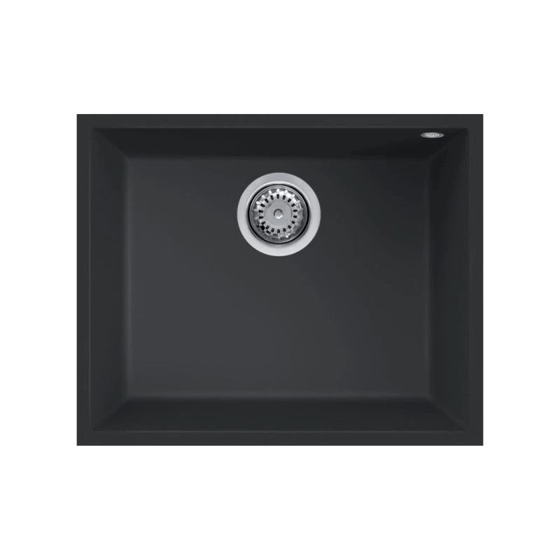 Granitinė plautuvė QUADRA 105 54x44cm, montuojama iš apačios, juoda 40, J016176