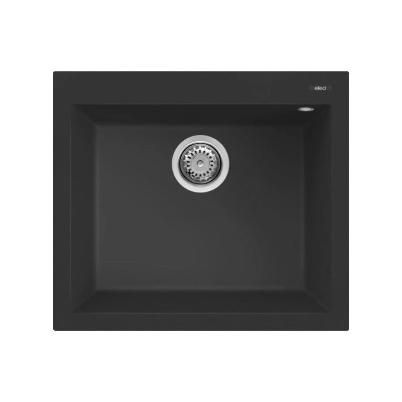 Granitinė plautuvė QUADRA 105 57x50 juoda 40, J016173