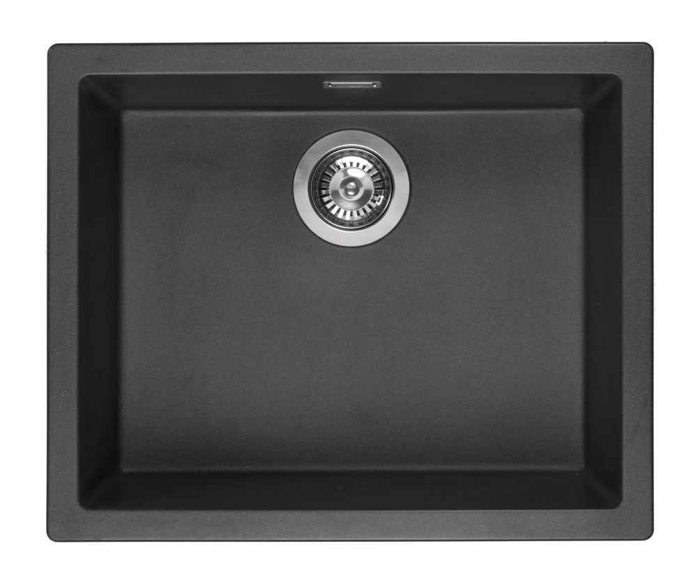 Granitinė plautuvė Reginox Amsterdam 50, 560 x 460 mm, Black Silvery R30844