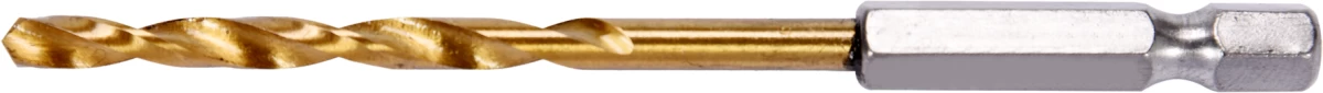 Grąžtas metalui su Hex 6.3 mm (1/4) galu HSS-TiN | 4.8 mm (YT-44760)