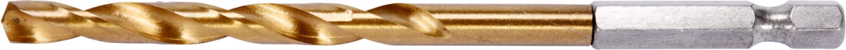 Grąžtas metalui su Hex 6.3 mm (1/4) galu HSS-TiN | 6.0 mm (YT-44764)