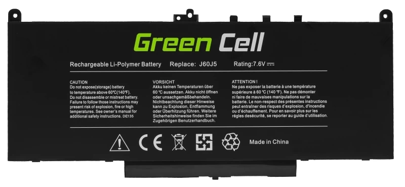 Green Cell Baterija, Skirta dell Latitude E7270 De135 (5800 Mah / 7,6 V )
