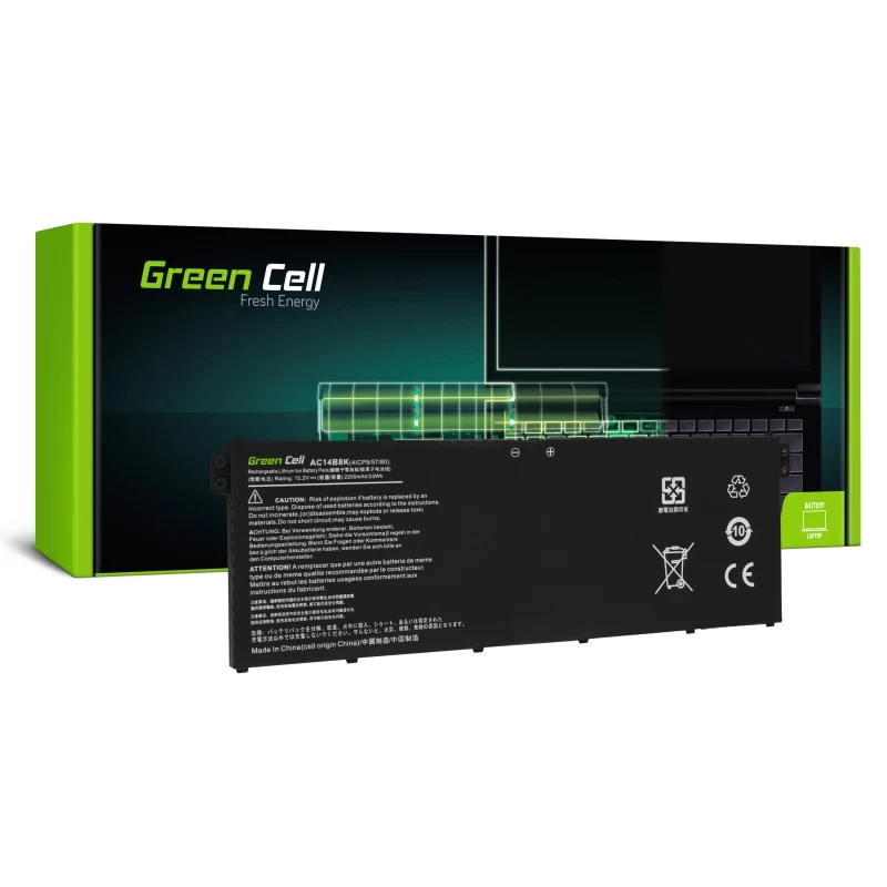 Green Cell Baterija, Skirta Pasirinktiems Acer Ac72 Nešiojamųjų Kompiuterių Modeliams (2100 Mah / 15,2 V ) Green Cell Baterija, Skirta Pasirinktiems Acer Ac72 Nešiojamųjų Kompiuterių Modeliams (2100 Mah / 15,2 V )