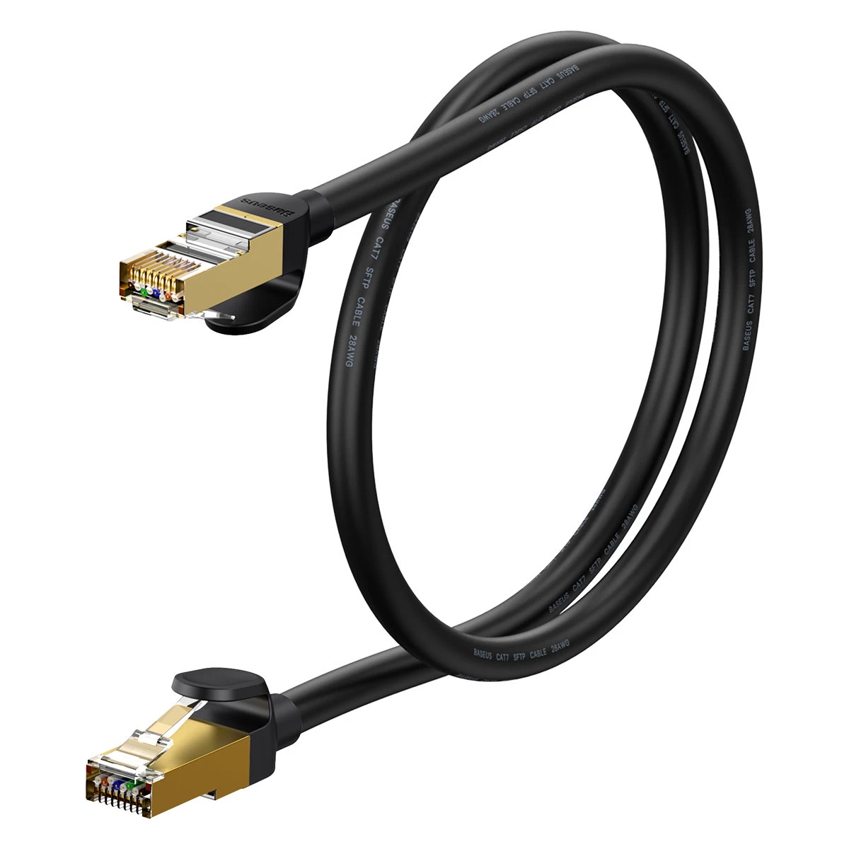 Greitaeigis Tinklo Kabelis Patchcord Rj45 Cat 7 10gbps 0,5 M - Juodas