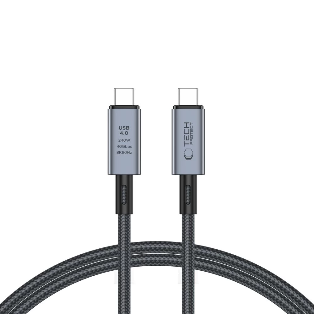 Greitaeigis Usb-c Kabelis 4.0 Pd 240w 8k 40gbps 1 M - Pilkas