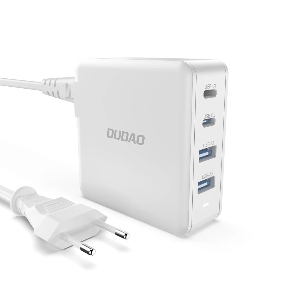 Greitas Ir Galingas Gan 2x Usb-c 2x Usb 100 W Tinklo įkroviklis, Baltos Spalvos