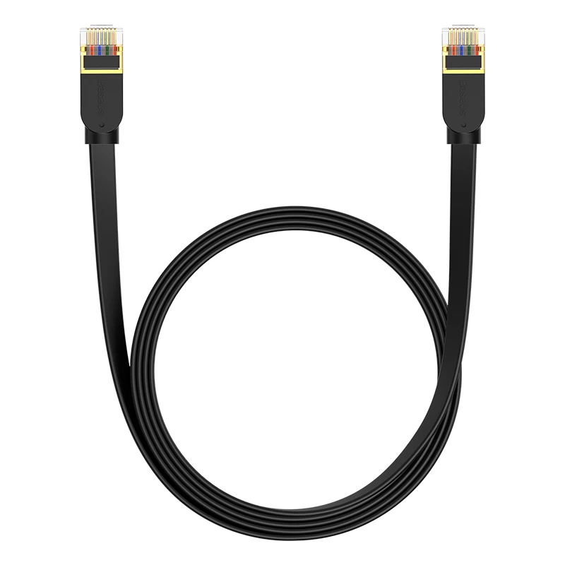 Greitas Plonas Tinklo Kabelis Rj45 Kat. 7 10gbps 2 M Juodas