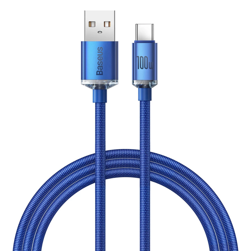 Greitas Usb įkrovimo Ir Duomenų Perdavimo Kabelis Usb - Usb-c 100w 1,2 M Mėlynas