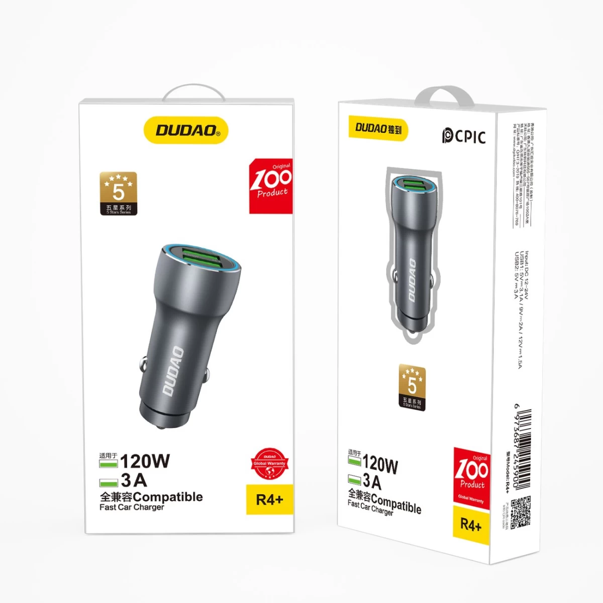 Greitasis įkroviklis 2x Usb 3a 18w Pilkos Spalvos