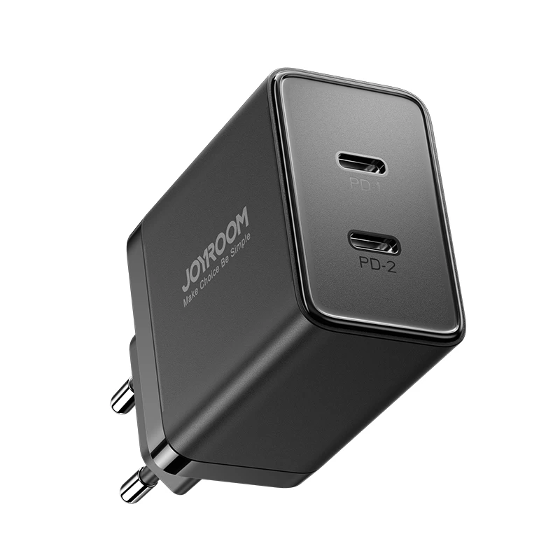 Greitasis įkroviklis 40w 2x Usb-c Qc Pd Juodas