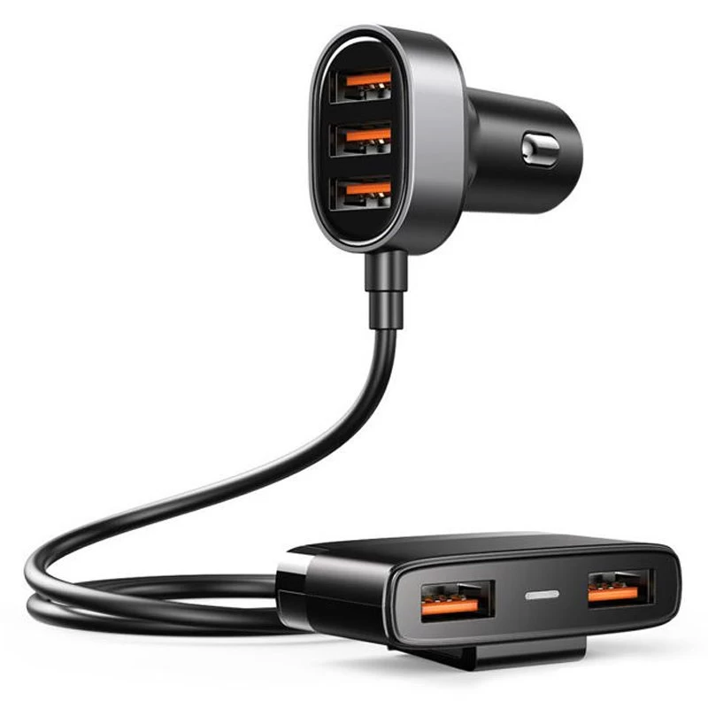 Greitasis įkroviklis 5x Usb 6,2a Su Ilginamuoju Kabeliu, Juodas