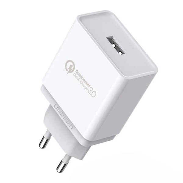 Greitasis įkroviklis Quick Charge 3.0 18w 3a Usb Greitasis įkroviklis, Baltas