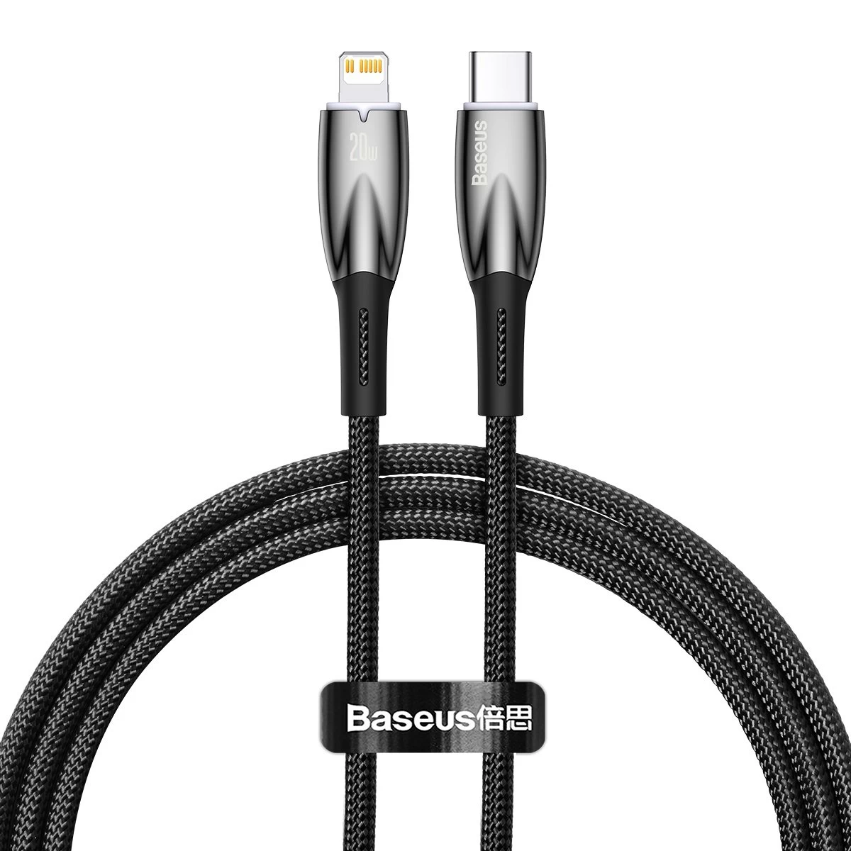 Greitasis įkrovimo Kabelis iphone Usb-c - lightning 480mb/s Pd 20w 1 M Juodas