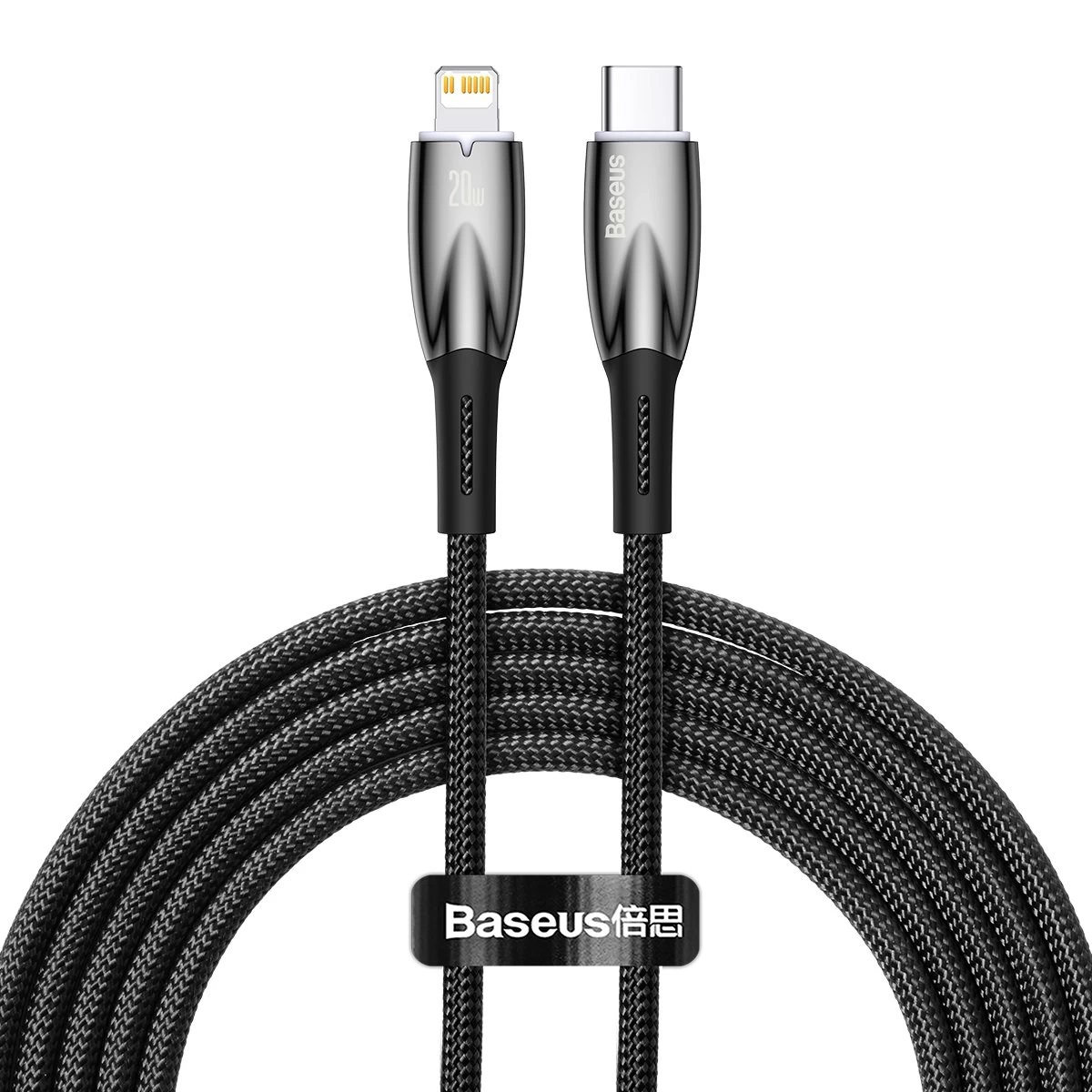 Greitasis įkrovimo Kabelis iphone Usb-c - lightning 480mb/s Pd 20w 2 M Juodas