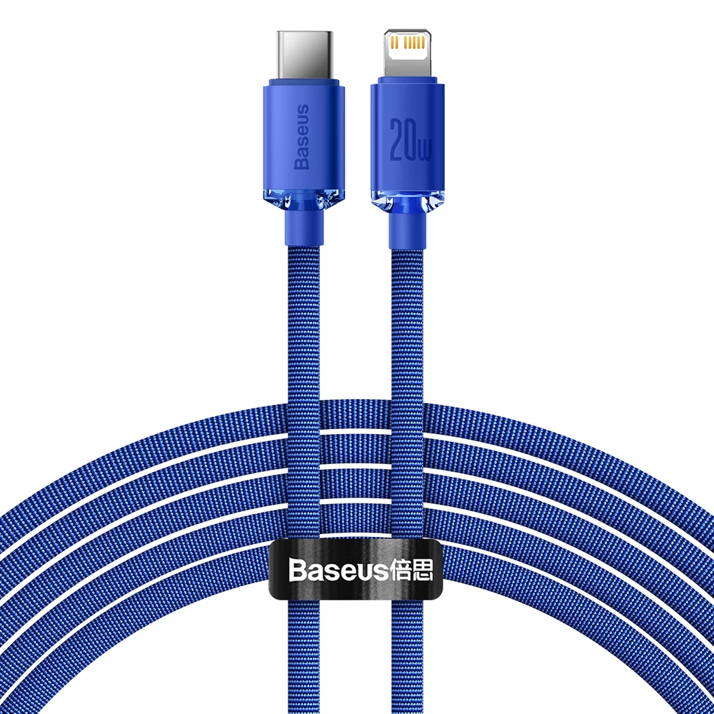 Greitojo įkrovimo Ir Duomenų Perdavimo Kabelis Usb-c Iphone Lightning 20w 2 M Mėlynas