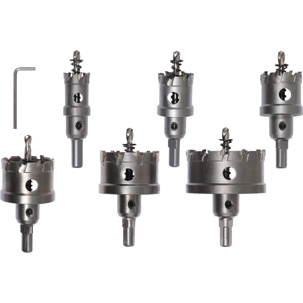 Gręžimo karūnų rinkinys metalui 22-65mm (TCT)