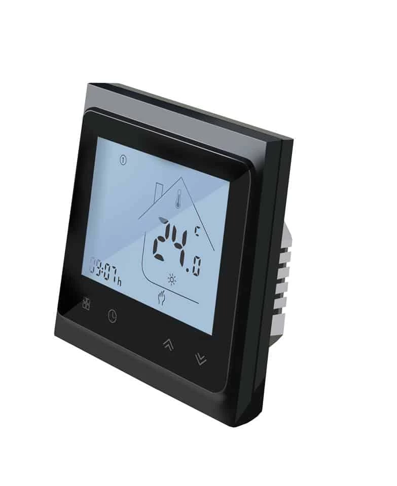 Grindinio šildymo termostatas su WIFI E500i, programuojamas, juodas Grindinio šildymo termostatas su WIFI E500i, programuojamas, juodas