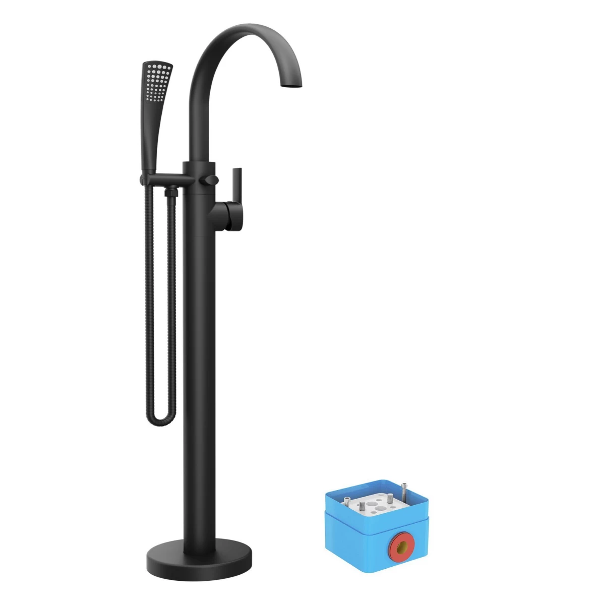 Grindinis vonios maišytuvas, be R-box, juodas, X070435