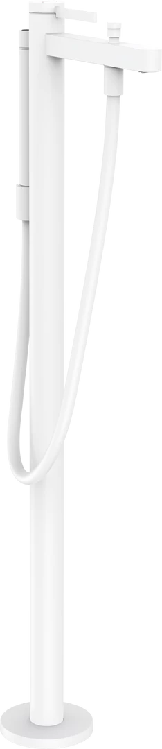 Grindinis vonios maišytuvas su rankiniu dušu Hansgrohe Finoris, balta matinė, 76445700 Grindinis vonios maišytuvas su rankiniu dušu Hansgrohe Finoris, balta matinė, 76445700