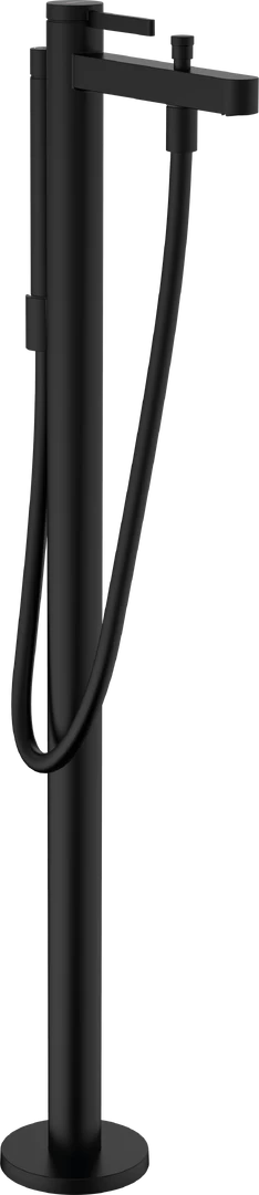 Grindinis vonios maišytuvas su rankiniu dušu Hansgrohe Finoris, juoda matinė, 76445670 Grindinis vonios maišytuvas su rankiniu dušu Hansgrohe Finoris, juoda matinė, 76445670