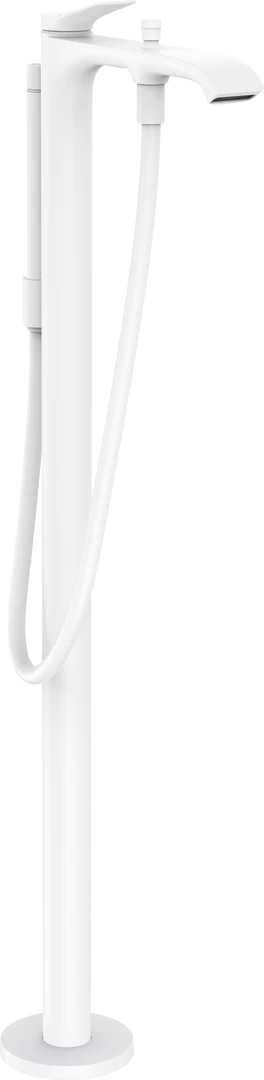 Grindinis vonios maišytuvas su rankiniu dušu Hansgrohe Vivenis, balta matinė, 75445700 Grindinis vonios maišytuvas su rankiniu dušu Hansgrohe Vivenis, balta matinė, 75445700