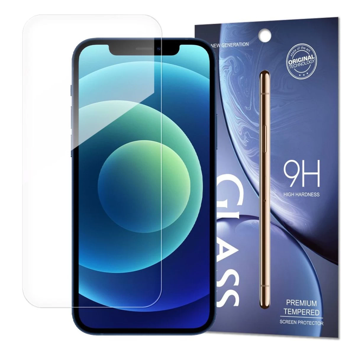 Grūdintas Stiklas 9h iphone 12 Pro / iphone 12 (pakuotė - Vokas)
