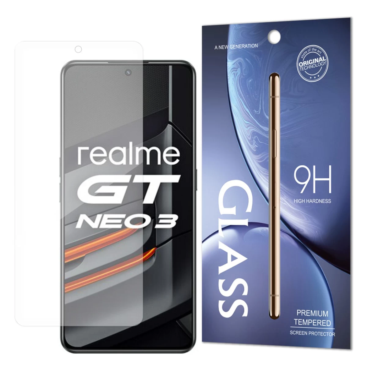 Grūdintas Stiklas 9h Realme Gt Neo 3 (pakuotė - Vokas)