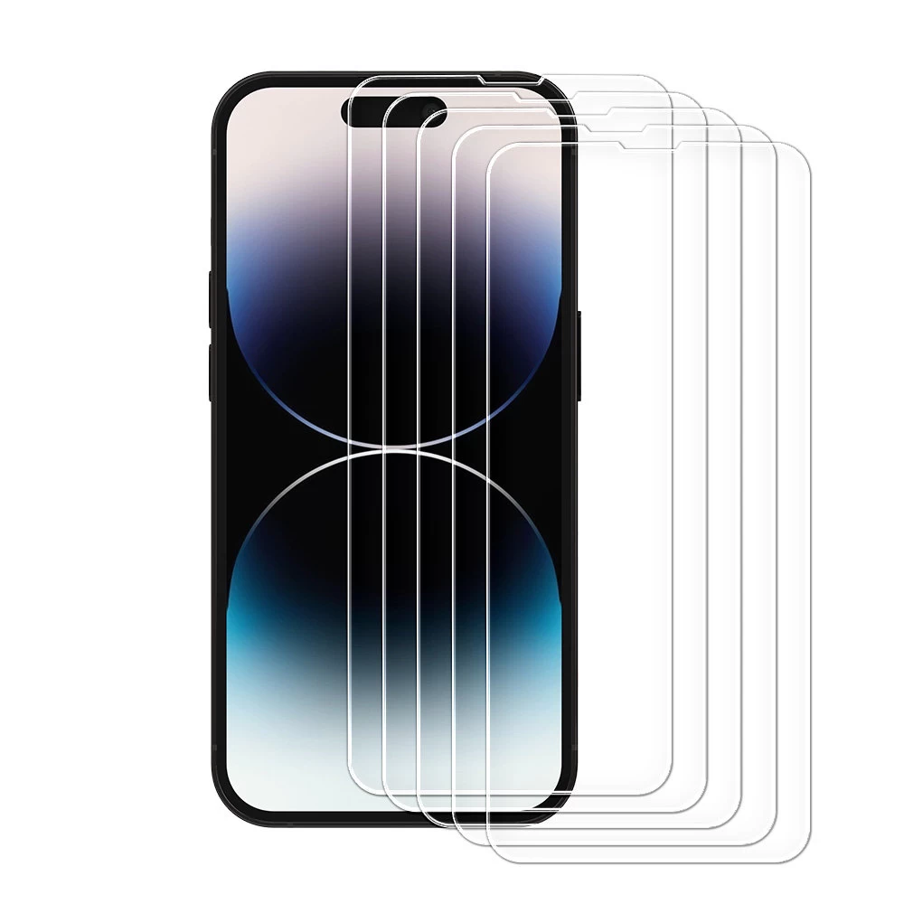 Grūdintas Stiklas 9h, Skirtas iphone 14 Plus Visam Ekranui knight 2.5d Fs Tg Kit 5 Vnt.