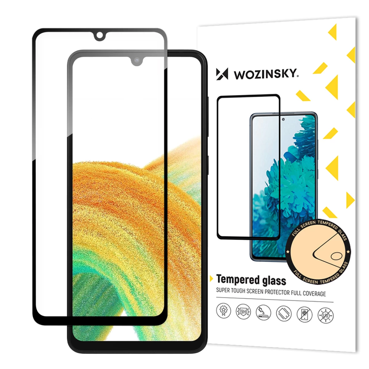 Grūdintas Stiklas 9h Visam Ekranui samsung Galaxy A34 5g Su Juodu Rėmeliu