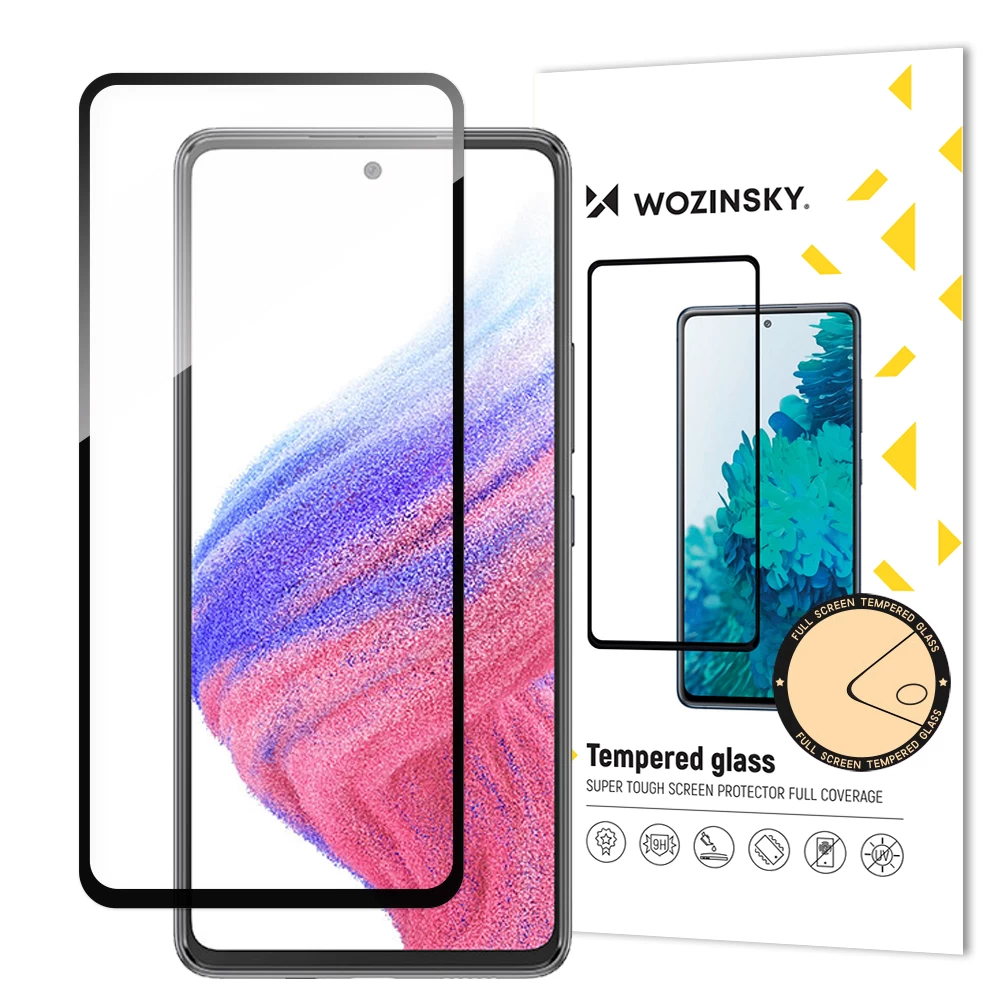 Grūdintas Stiklas 9h Visam Ekranui samsung Galaxy A54 5g Su Juodu Rėmeliu