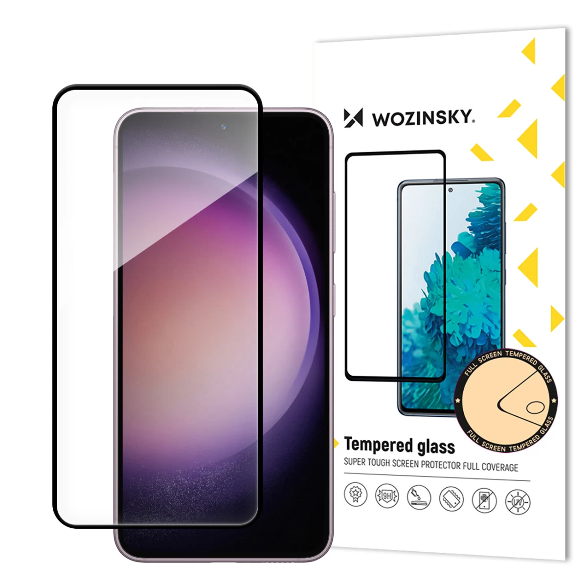 Grūdintas Stiklas 9h Visam Ekranui samsung Galaxy S24 Su Juodu Rėmeliu