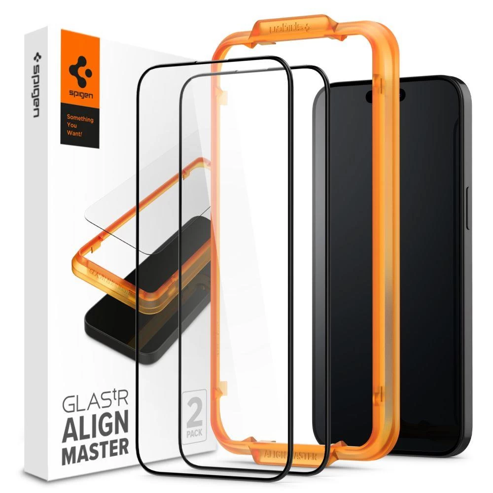 Grūdintas Stiklas Alm Glass Fc Iphone 15 Pro Juodas - Rinkinys 2 Vnt.