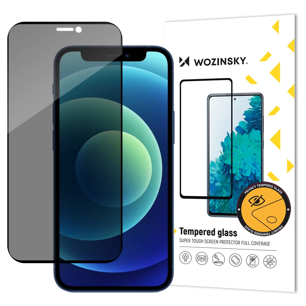 Grūdintas Stiklas iphone 12 Pro Max Su anti Spy Privatumo Stiklo Privatumo Filtru