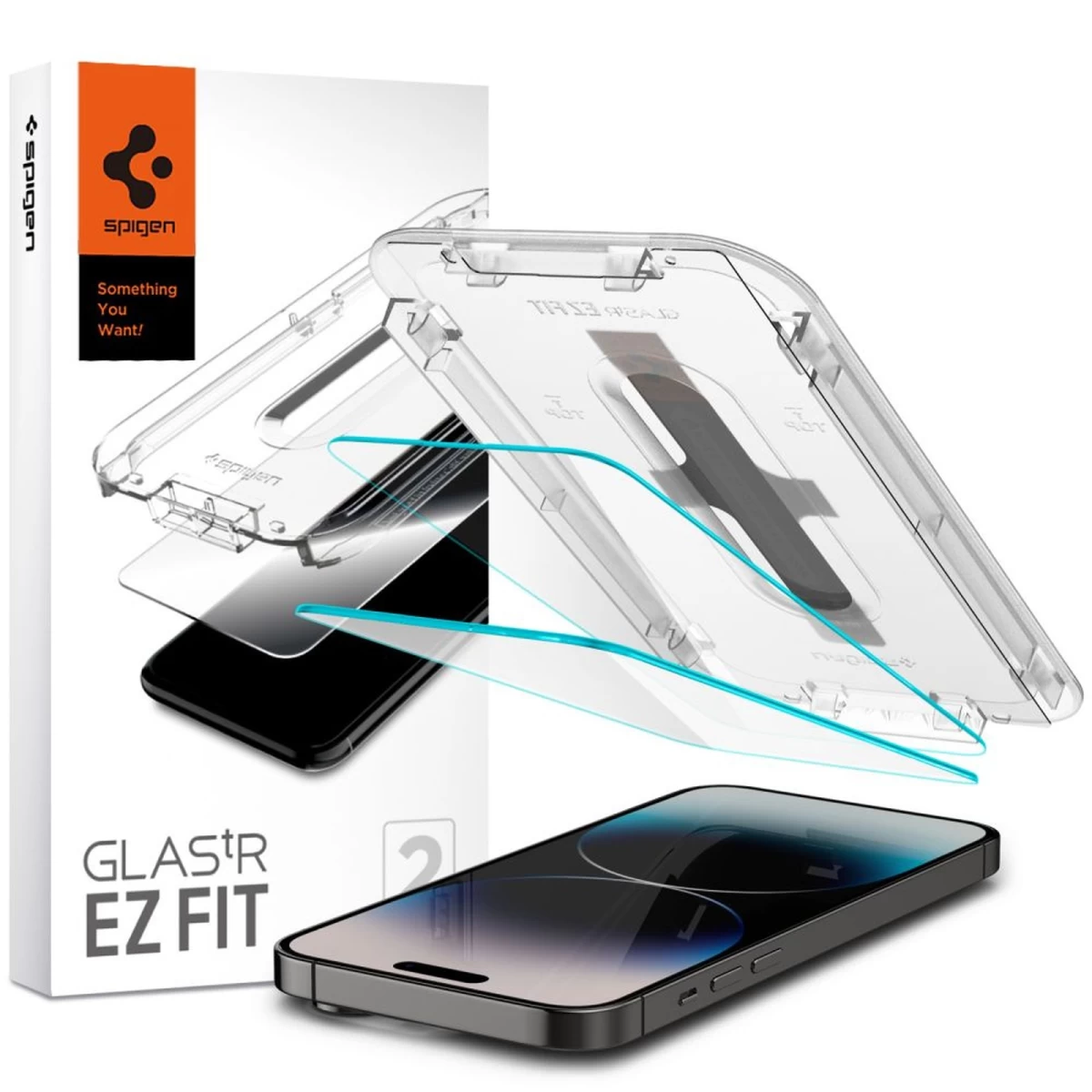 Grūdintas Stiklas iphone 14 Pro Su glas.tr Ez Fit Aplikatoriumi - 2 Vnt.