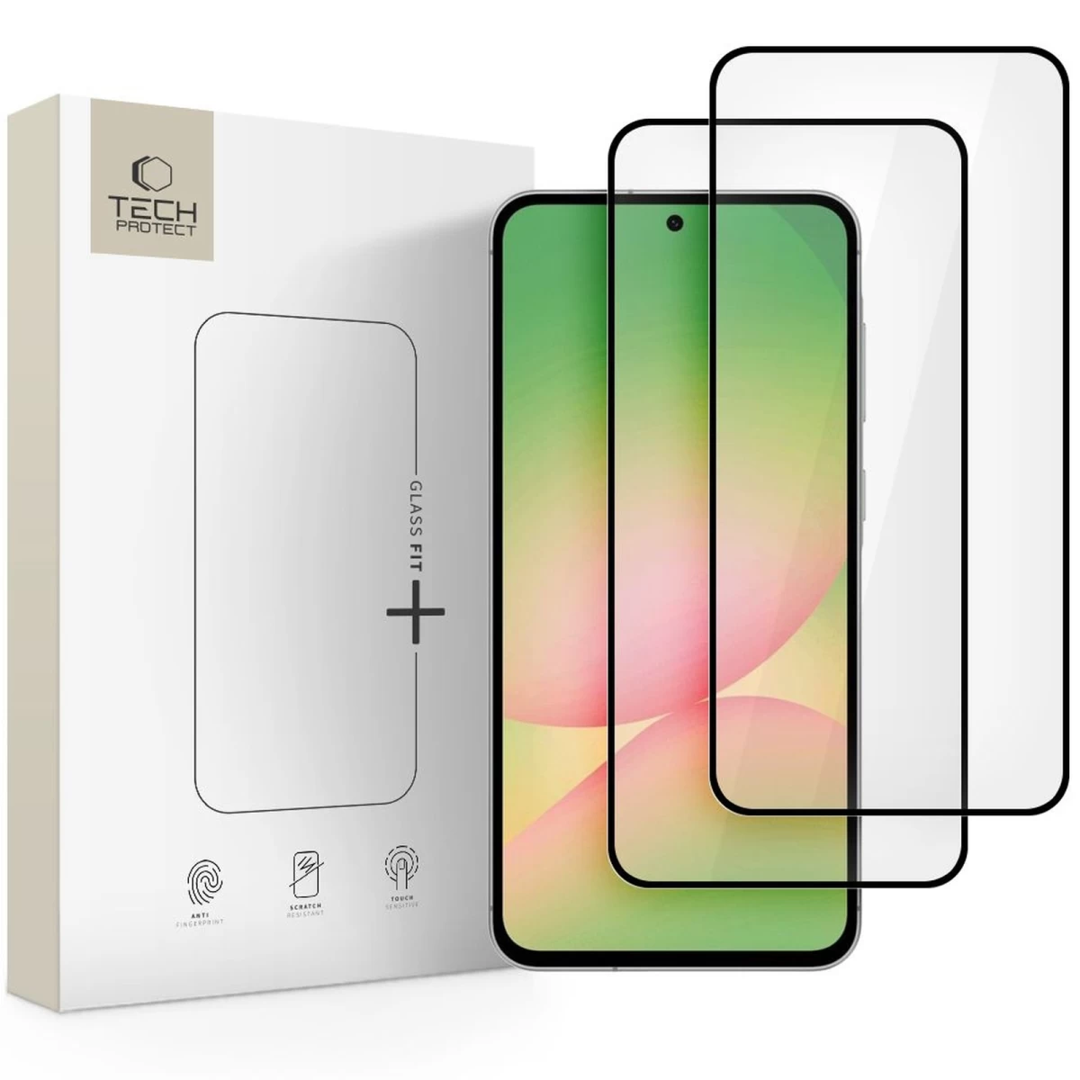 Grūdintas Stiklas „samsung Galaxy A36 / A56 5g Glass Fit+“, Juodas – 2 Vnt.