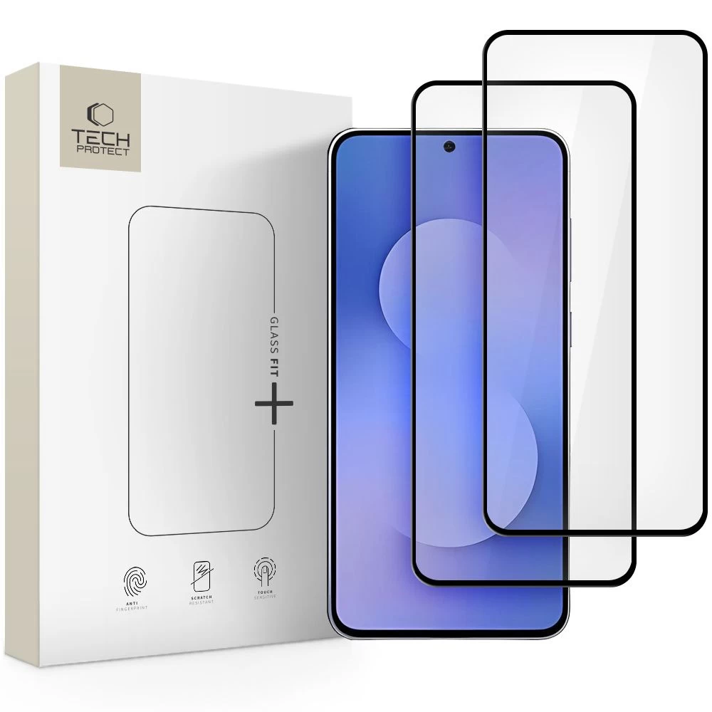 Grūdintas Stiklas, Skirtas samsung Galaxy S25 Fe Glass Fit+, Juodas - 2 Vnt.