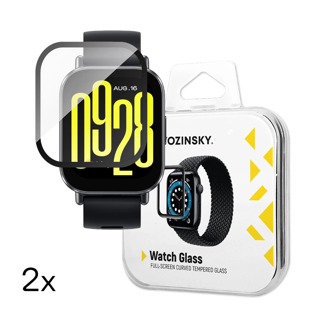 Grūdintas Stiklas, Skirtas xiaomi Redmi Watch 5 Active Full Glue - 2 Vnt.