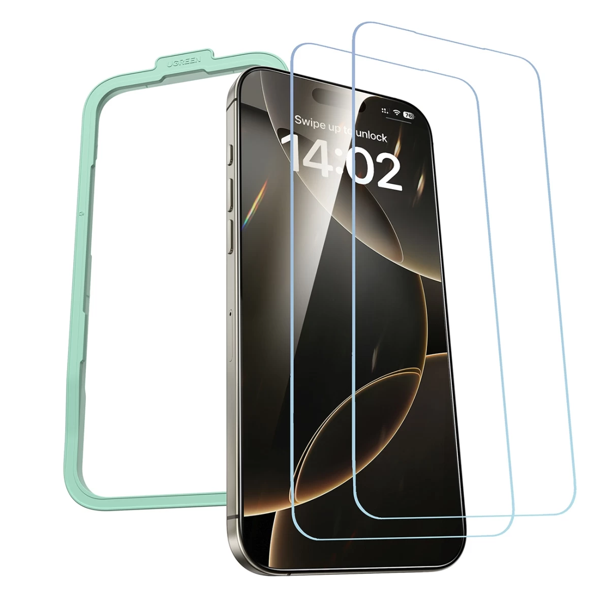 Grūdintas Stiklas Su Tvirtinimo Rėmeliu, Skirtas iphone 16 Pro Max - 2 Vnt.