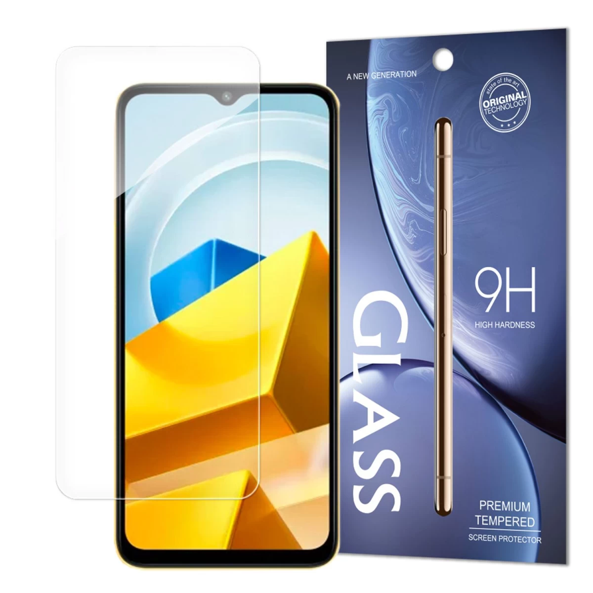 Grūdintas Stiklas xiaomi Poco M5 Grūdintas Stiklas, Kietumas 9h (pakuotė - Vokas)