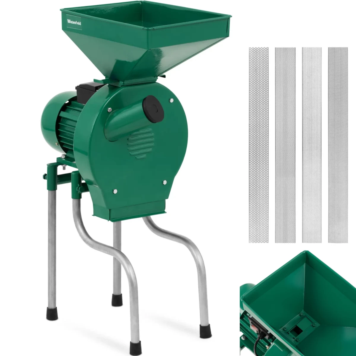 Grūdų Malūnas Su 4 Sietais 250 Kg/h 1100 W Grūdų Malūnas Su 4 Sietais 250 Kg/h 1100 W