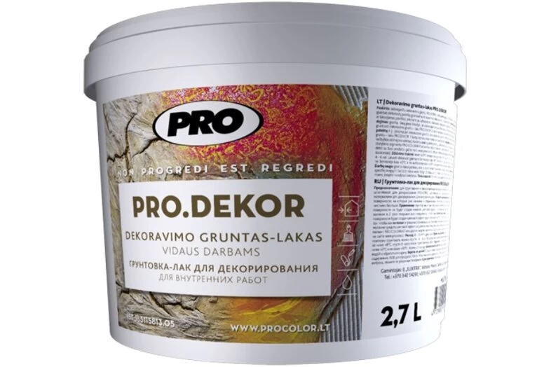 Gruntas-lakas PRO.Decor, 2,7l matinis