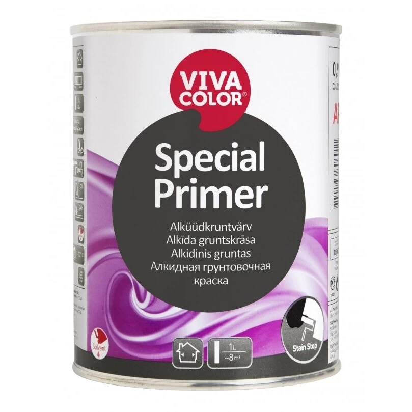 Gruntas VIVACOLOR Special Primer A bazė, 0,9l Gruntas VIVACOLOR Special Primer A bazė, 0,9l