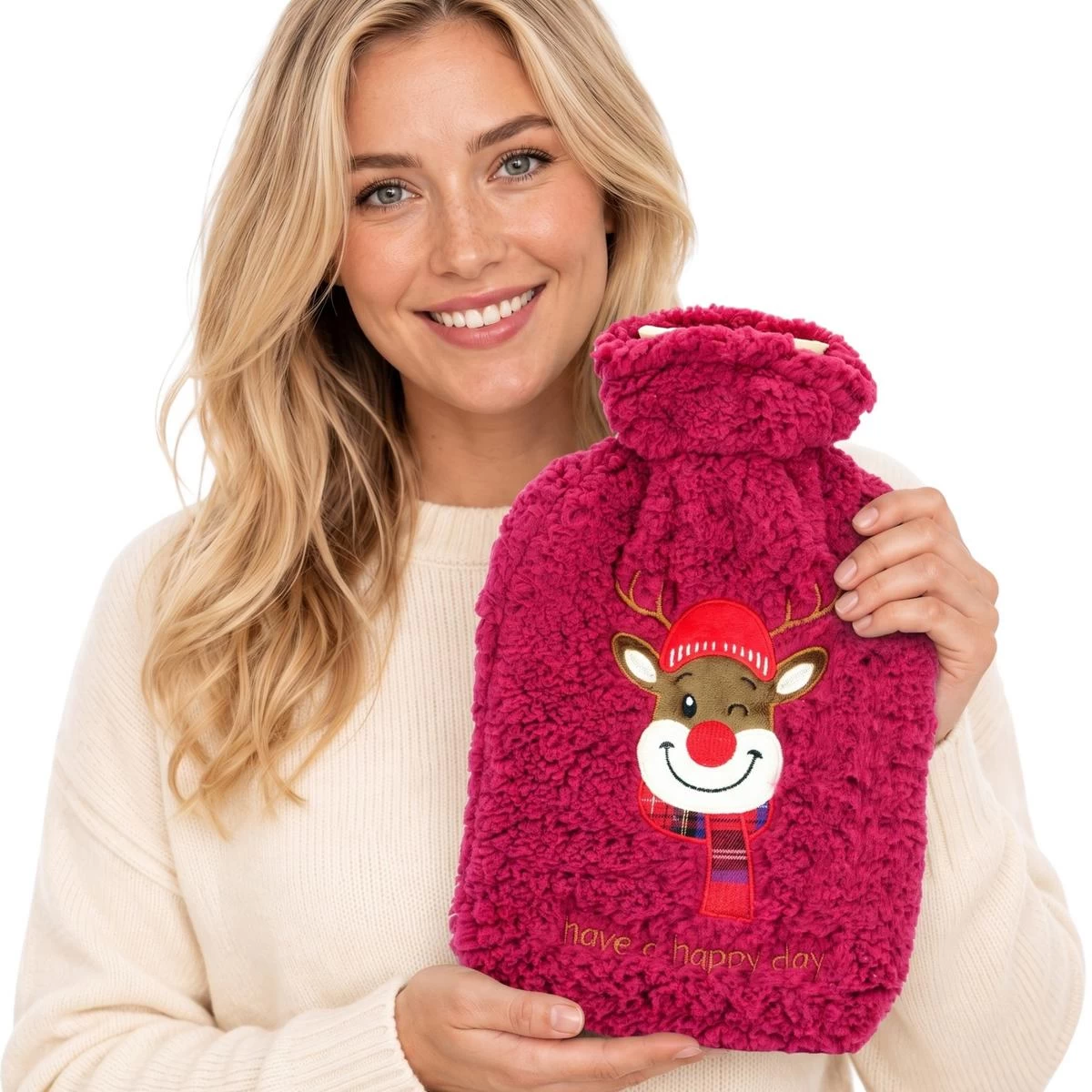Guminis Termoforas „xmas“ 2 L, Raudonas